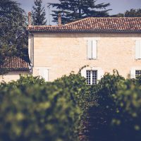 Maison en pierre entourée de végétation