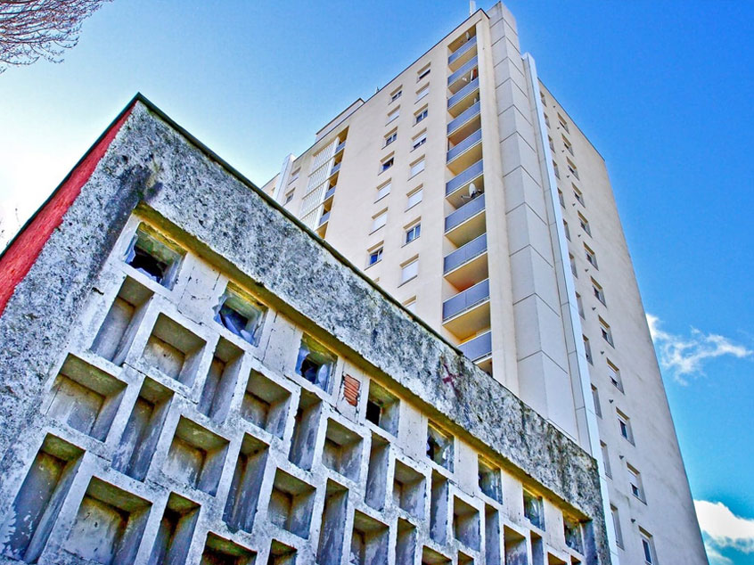 Ensemble résidentiel composé de plusieurs immeubles de grande hauteur