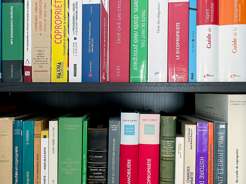 Bibliothèque d’ouvrages juridiques consacrés au droit immobilier