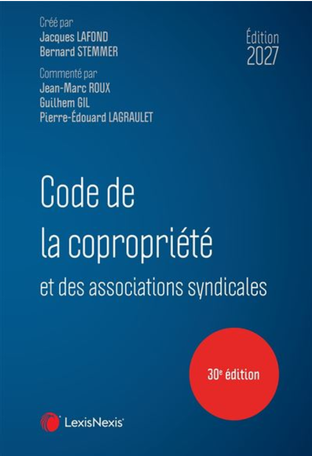 Jacquette du code de la copropriété 2027, dont Piere-Edouard Lagraulet, Avocat, est coauteur